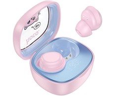 HOCO belaidės ausinės bluetooth TWS skirta kids EW111 rožinės spalvos