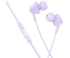 HOCO wire ausinės Lightning su mikrofonu M113 violetinė