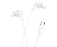 Wire ausinės USB C Hoco M114 baltas