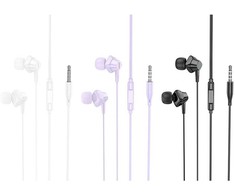HOCO wire ausinės Lightning su mikrofonu M113 baltas