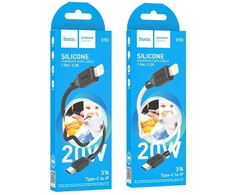 Cable USB C to Lightning Hoco PD 20W 1 m X90 juodas