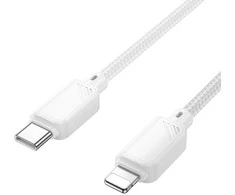 USB C - Lightning kabelis Hoco PD 27W 1 m X113 baltas