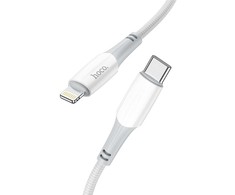 USB C - Lightning kabelis Hoco PD 3A 20W 1 m X70 baltas