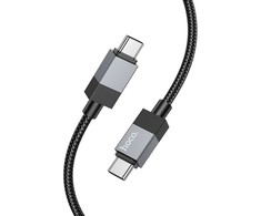Cable USB C to USB C Hoco 3A 60W 1 m X110 juodas