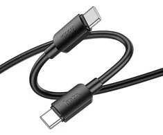 Cable USB C to USB C Hoco 3A 60W 1 m X96 juodas