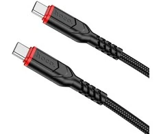 Hello Case USB kabelis Hoco X59 "USB-C (Type-C) į USB-C (Type-C)" (60W) 1m juodas