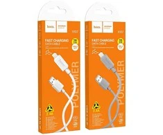 USB A tipo į „Lightning“ tipo keitiklis Hoco 2,4A, 1 m, X107, baltas