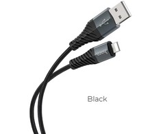 USB A tipo į „Lightning“ tipo laidas Hoco 2,4A, 1 m, X38, juodas