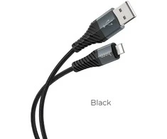 USB A tipo į „Lightning“ tipo laidas Hoco 2,4A, 1 m, X38, juodas