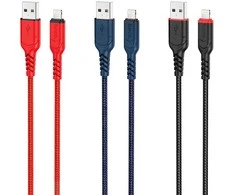 USB A tipo į „Lightning“ tipo laidas Hoco 2,4A, 3 m, X59, juodas