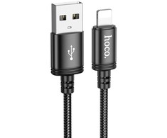 USB A tipo į „Lightning“ tipo laidas Hoco 2,4A 2 m X89 juodas