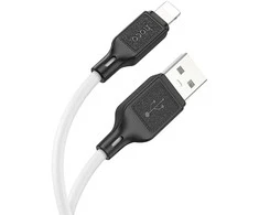 USB A tipo į „Lightning“ tipo laidas Hoco 2,4A, 1 m, X90 baltas