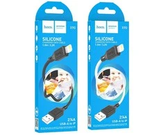 USB A tipo į „Lightning“ tipo laidas Hoco 2,4A, 1 m, X90, juodas