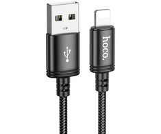 Cable USB A to Lightning Hoco 2,4A 3 m X91 juodas