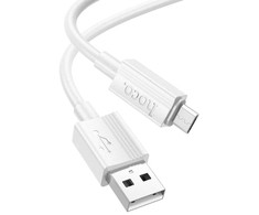 Cable USB A to Micro USB Hoco 2,4A 1 m X107 baltas