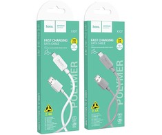 Cable USB A to Micro USB Hoco 2,4A 1 m X107 baltas