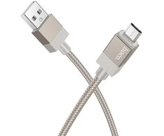 USB A tipo į Micro USB adapterį Hoco 2,4A, 1 m, X110, auksinis