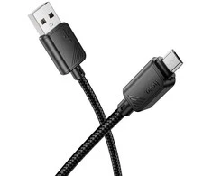 Cable USB A to Micro USB Hoco 2,4A 1 m X113 juodas
