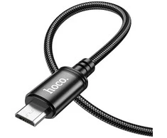 Cable USB A to Micro USB Hoco 2,4A 2 m X89 juodas