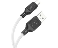 Cable USB A to Micro USB Hoco 2,4A 1 m X90 baltas