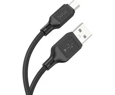 Cable USB A to Micro USB Hoco 2,4A 1 m X90 juodas