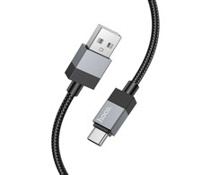 Cable USB A to USB C Hoco 3A 1 m X110 juodas