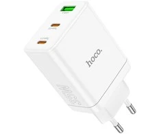 Telefono įkroviklis Hoco 2 x USB C + USB A QC3.0 PD 3A 35W N33 baltas
