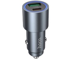 Car charger Hoco USB A + USB C PD QC3.0 48W Z60 juodas
