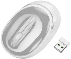 Belaidė pelė Hoco 2,4G 1600 dpi GM34 pilka baltas
