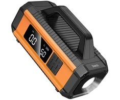 Powerbank Hoco 10000 mAh 18W with car emergency starter with compressor and led light QS4 oranžinis and juodas