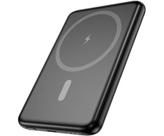 Išorinė baterija, suderinama su „MagSafe Hoco 5000 mAh QC PD 2A 20W“, itin plona, J140A, juoda