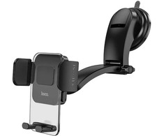 Automobilinis universalus telefono laikiklis Hoco CA118 tvirtinamas ant stiklo, juodas