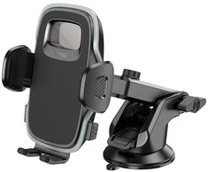 Car phone holder Hoco windshield / dashboard H15 juodas