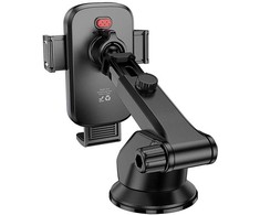 Gravity car phone holder Hoco dashboard H81 juodas and pilka