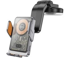 Wireless car phone holder Hoco 15 W windshield / dashboard HW8 juodas