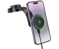Automobilinis universalus telefono laikiklis Hoco (HW25) Magnetic (MagSafe) tvirtinamas ant prietaisų skydelio, magnetinis juodas