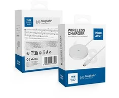 BlueStar Blue Star Wireless charger Mėlynas STAR Charing Pad 15w compatible with MagSafe baltas