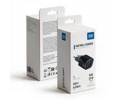 BlueStar Phone charger Blue Star Nano GaN USB C + USB A QC4.0 PD 3A 33W VT-332 juodas
