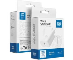 BlueStar Phone charger Blue Star USB C QC4.0 PD 3A 35W + cable USB C to USB C TFB-TC-25WPD baltas