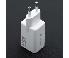 FORCELL F-ENERGY Mini GaN III VT-36 kelioninis įkroviklis su 1 x C tipo + 1 x USB A lizdais, PD QC4.0 45W baltas
