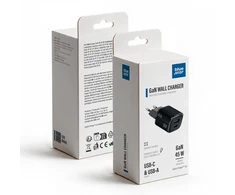 BlueStar Phone charger Blue Star Nano GaN USB C + USB A QC4.0 PD 3A 45W VT-334 juodas
