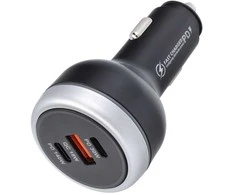 Oem Car charger USB A + 2 x Type C PD QC3.0 3A 191W CC69-2C1A juodas