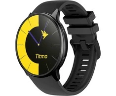Išmanusis laikrodis TITMO O-200 (GPS, AMOLED, bluetooth call, silicone strap) juodas