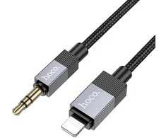 AUX kabelis Jack 3,5 mm (kištukas) - Lightning (kištukas) Hoco 1 m UPA32A juodas