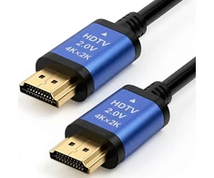 Cable HDMI 2.0 Blue Star 4K 120Hz - High Speed, HDR, ARC, Ethernet, AWM, 18Gbps 1,5 m juodas