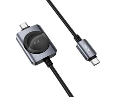 Kabelis Hoco USB C do USB C PD100W su funcją ładowania iWatcha 1,2 m CW66 juoda