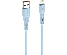 Cable USB A to Lightning Forcell F-Energy 2,4A 12W Silicone 1 m C343 mėlynas