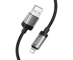 USB A tipo į „Lightning“ tipo laidas Hoco 2,4A 1 m X117 juodas