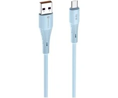 USB A į Micro USB laidas Forcell F-Energy QC3.0 2,4A 18W silikoninis 1 m C341 mėlynas