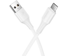 Cable USB A to Micro USB Hoco 2,4A 1 m X120 baltas